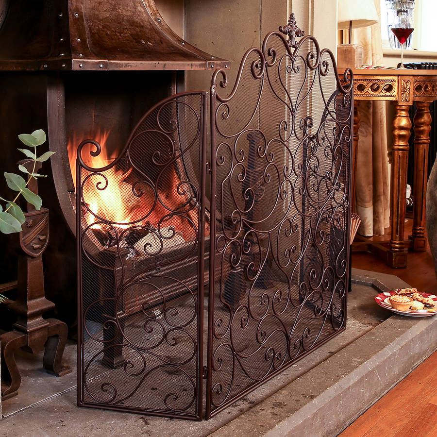 country manor majestic iron fire guard by dibor | notonthehighstreet.com