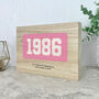 Personalised Year Milestone Giant Wooden Block For Birthday Or Anniversary Gift, thumbnail 6 of 9