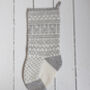 Light Grey Natural Shetland Christmas Stocking, thumbnail 1 of 4