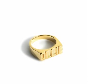 Custom Flat Name Personalised Ring, 4 of 8