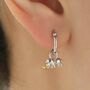 Sterling Silver Rhino Dangle Huggie Hoops, thumbnail 1 of 11