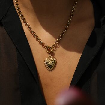 Sacred Heart Pendant Necklace, 3 of 12