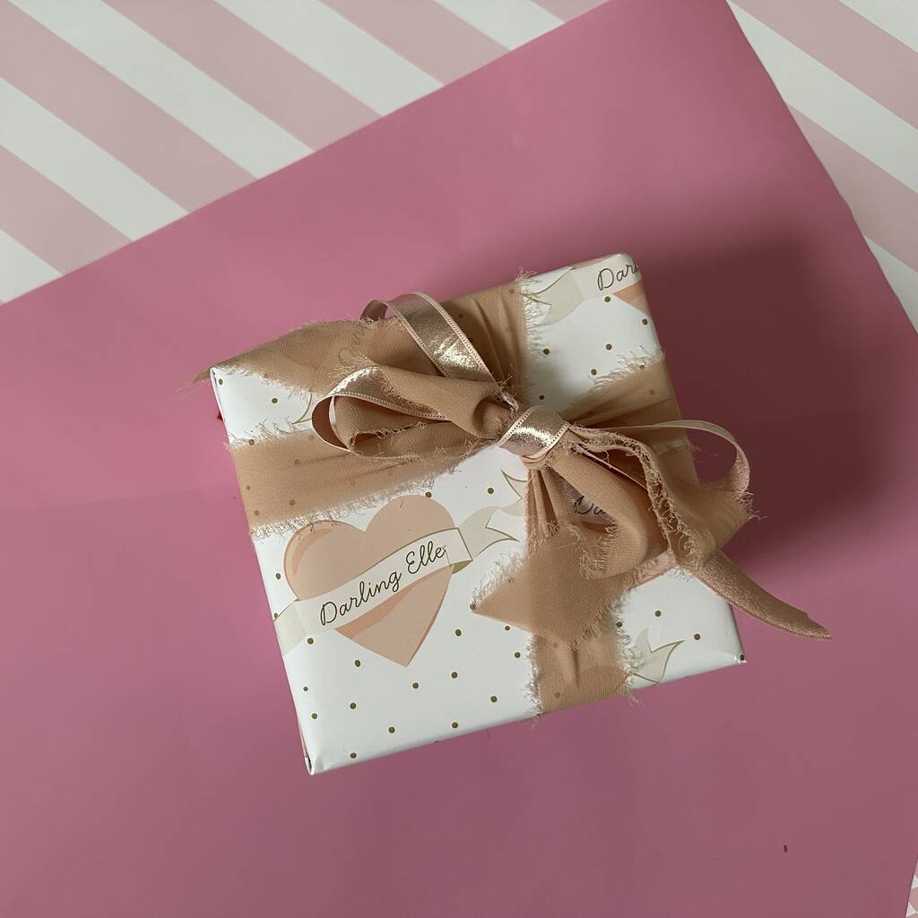 Personalised Valentines Pastel Heart Wrapping Paper By Abigail Warner