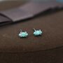 Extra Tiny Green Opal Marquise Stud Earrings, thumbnail 8 of 12