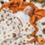 Hedgerow Autumn Bamboo Organic Cotton Baby Blanket, thumbnail 4 of 5