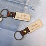Best Man Leather And Wood Keyring, thumbnail 3 of 4
