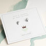 Claddagh Heart Sterling Silver Stud Earrings, thumbnail 2 of 8