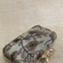 Grey Floral Rectangular Handcrafted Clutch Bag, thumbnail 5 of 5