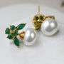 Pearl Green Stud Earring, thumbnail 2 of 2