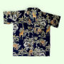 Giraffe And Leopard Print 100% Cotton Ladies Pyjama Short Set In Navy Blue, thumbnail 6 of 6