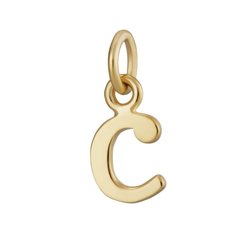 Selection Of Gold Plated Letter Charms By Lily Charmed