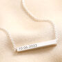 Personalised Sterling Silver Horizontal Bar Necklace, thumbnail 2 of 5