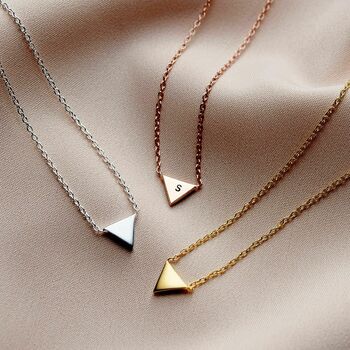 Personalised Mini Triangle Charm Necklace, 2 of 7
