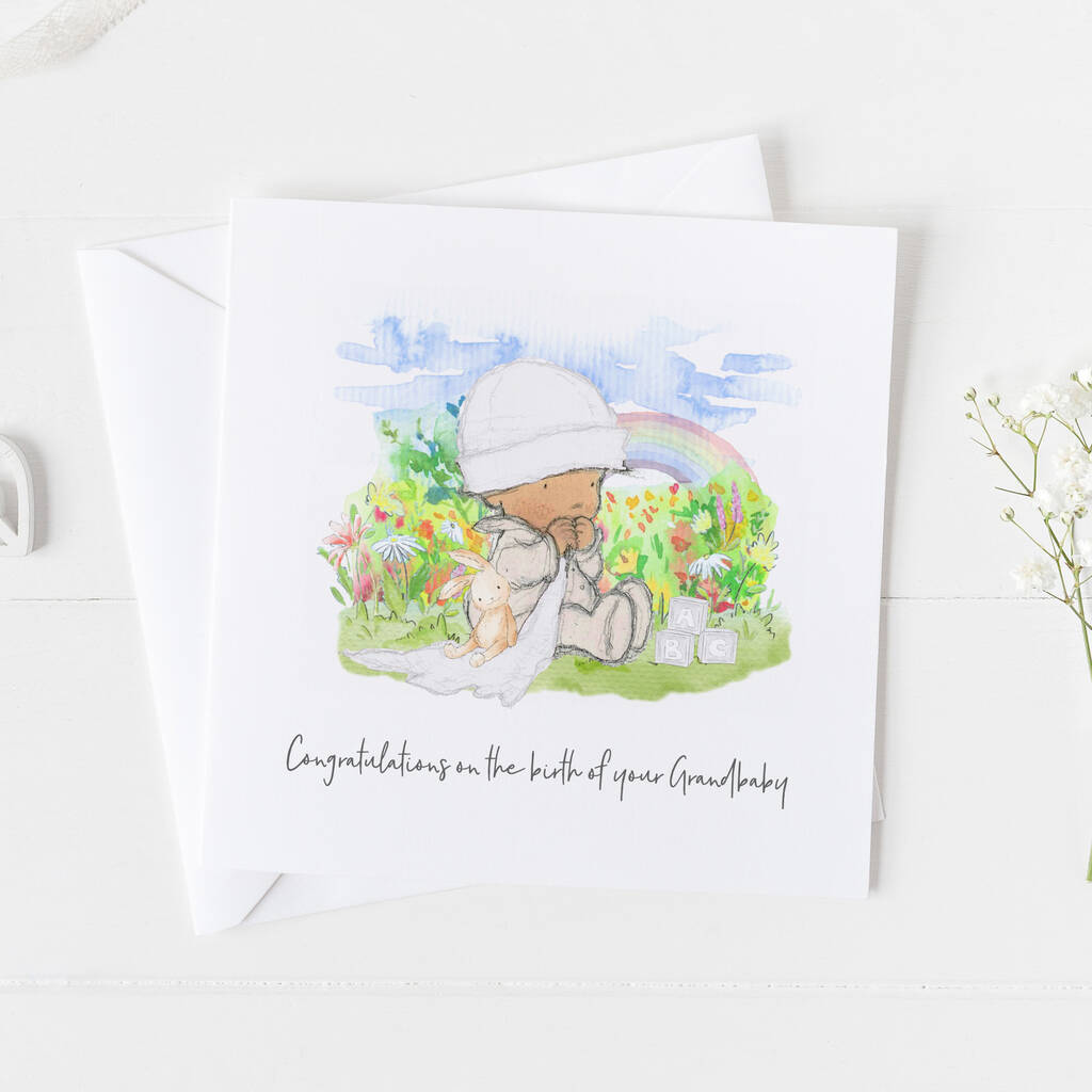 New Baby Card For Rainbow Baby Gender Neutral .5v5a By The Wrapping