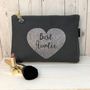 Best Auntie..Aunty Grey Canvas Make Up Bag, thumbnail 2 of 5