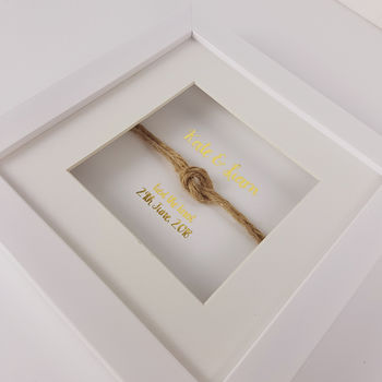 Personalised 'Tied The Knot' Framed Wedding Gift, 2 of 4