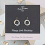 50th Birthday Mixed Metal Earrings, thumbnail 1 of 5