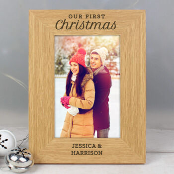 Personalised 'Our First Christmas' Photo Frame, 2 of 7