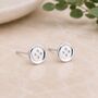 Sterling Silver Sewing Button Stud Earrings, thumbnail 2 of 3