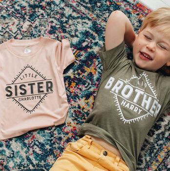 Personalised Baby Sibling Shirt Set, 2 of 10
