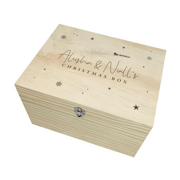 Personalised Couples Christmas Eve Box Five Sizes, 7 of 8