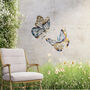 Elegant Butterfly Set Metal Wall Art For Garden Decor Gift, thumbnail 5 of 10