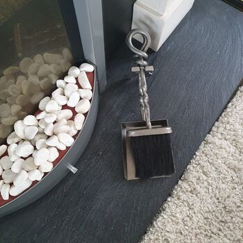 Handcrafted Fireside Brush And Shovel Set Hearth Tidy, 3 of 9