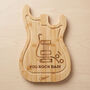 Personalised Guitar Shaped Wooden Chopping Board, thumbnail 4 of 4