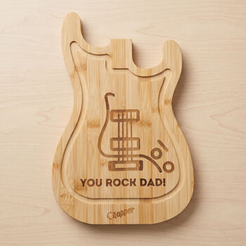 Personalised Guitar Shaped Wooden Chopping Board, 4 of 4