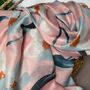 Floral Pattern Scarf In Coral, thumbnail 2 of 4