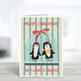 Penguin Christmas Card For Couples, thumbnail 2 of 4