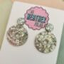 CD Statement Earrings / 90s Nostalgia Mixtape Gift / Holographic Music Jewellery / Gift For Music Lovers, thumbnail 4 of 6