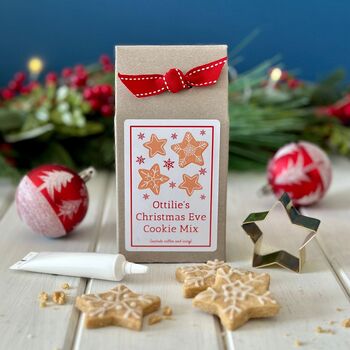 Personalised Red Christmas Biscuit Baking Kit Gift Set, 2 of 9