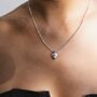 Silver Lioness Head Charm Pendant Necklace, thumbnail 1 of 5