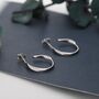 Sterling Silver Mobius Hoop Stud Earrings, thumbnail 7 of 11