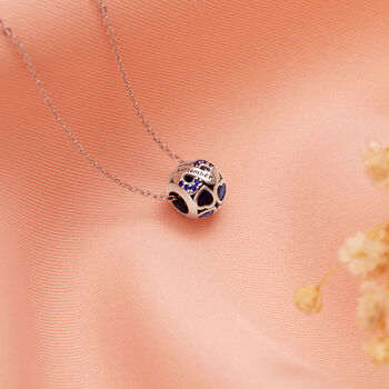 September Birthstone Necklace Silver Birthday Pendant, 3 of 5
