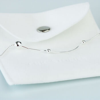Sterling Silver Ball Detail Bracelet, 5 of 5