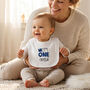 1st Birthday Navy Bib For Baby, thumbnail 1 of 5