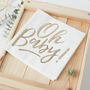 Gold Foiled Oh Baby Baby Shower Paper Napkins, thumbnail 1 of 3
