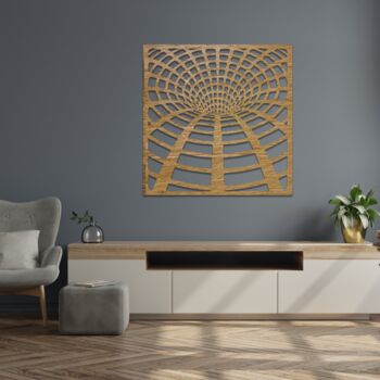 087 Optical Illusion Stained Wood Wall Art Decor, 3 of 12