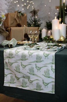 Pheasant Cotton Table Runner, 4 of 4