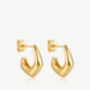 Gold Or Silver Sculptural Hoop Earrings, thumbnail 5 of 6