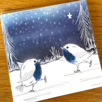 Watercolour Robins Christmas Cards Pack Of Five Designs, 5 of 6