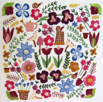 Garden Glory Hand Embroidery Kit, 8 of 11