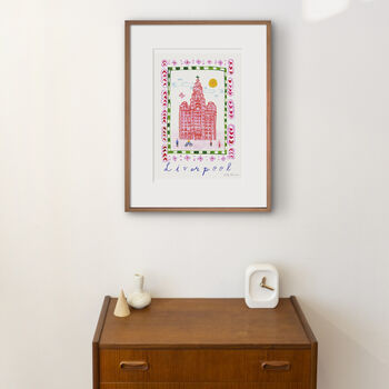 Royal Liver Building Art Print, Liverpool Landmark Scene, 7 of 7