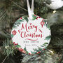 Personalised Merry Christmas Teacher Festive Wreath Ornament, thumbnail 1 of 7