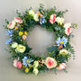 Spring Pastels Faux Flowers Wreath, thumbnail 1 of 3