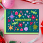 Christmas Card, Merry And Bright Blue, thumbnail 1 of 2