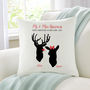 Mr And Mrs First Christmas Cushion, thumbnail 1 of 2