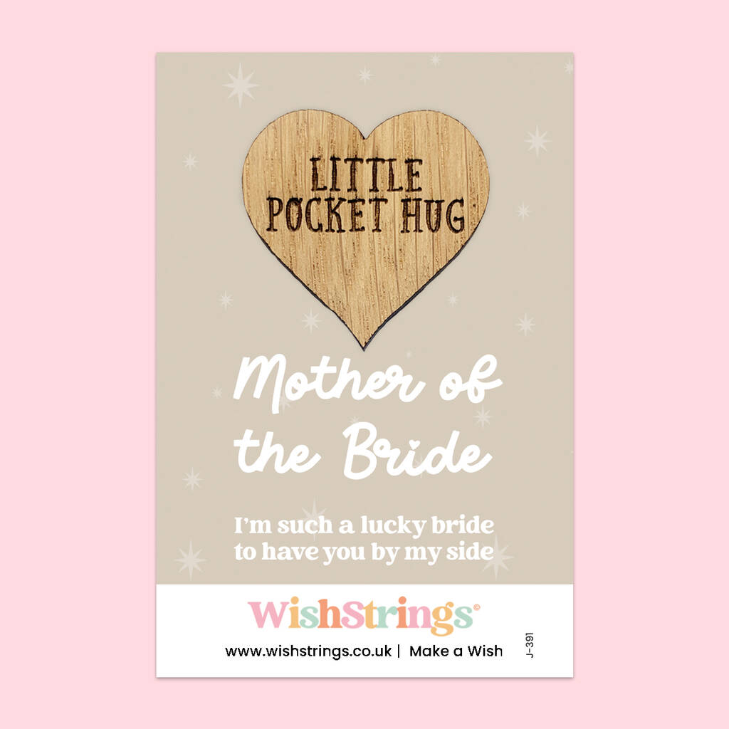Mother Of The Bride Little Pocket Hug – Wedding Thank You Keepsake Token, 1 of 3
